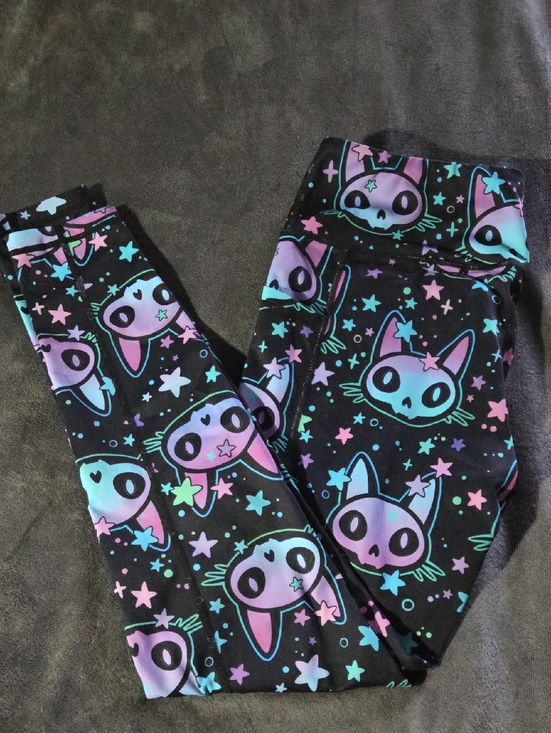 Constantly Varied Gear Pants - Constantly Varied Gear Full Length Leggings with Skull Cat